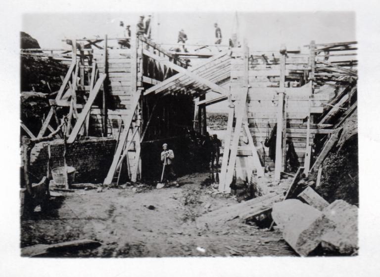 Construction of a bridge Construction of a bridge